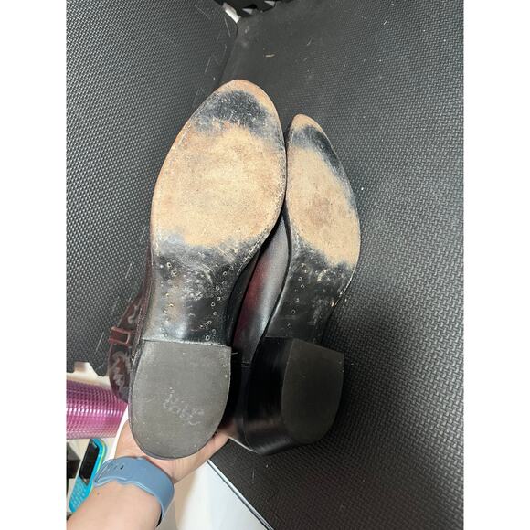 Lucchese Mens Cherry Red Dark Cowboy Western Design Leather Boots Size 11.5 B - Picture 6 of 8